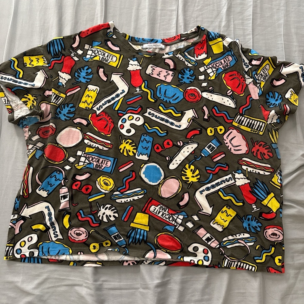 Zara Multicolor Graphic Tee
